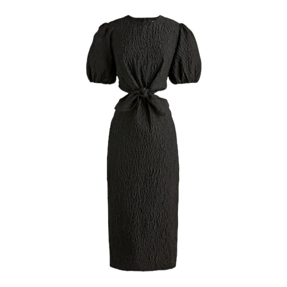 J.Crew Cutout Textured Organza Midi Dress Size 6 - Picture 4 of 10